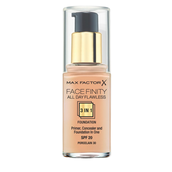 Max Factor, Face Finity All Day Flawless, Cream Foundation, 30, Porcelain, 30 g - For Women