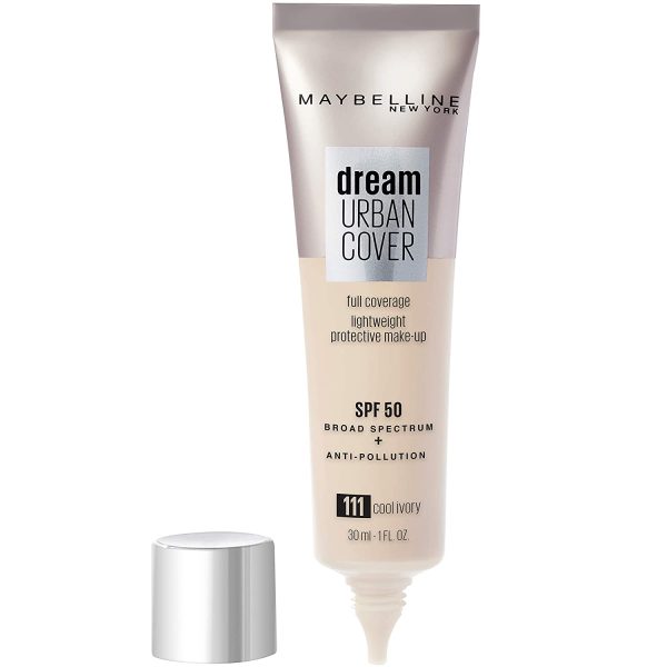 Maybelline, Dream Urban Cover, Cream Foundation, 111, Cool Ivory, SPF 50, 30 ml - For Women