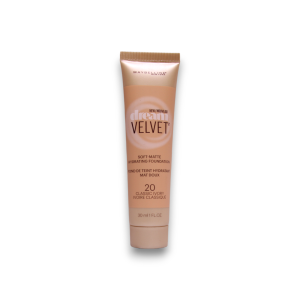 Maybelline, Dream Velvet, Soft Matte, Cream Foundation, 20, Classic Ivory, 30 ml - For Women