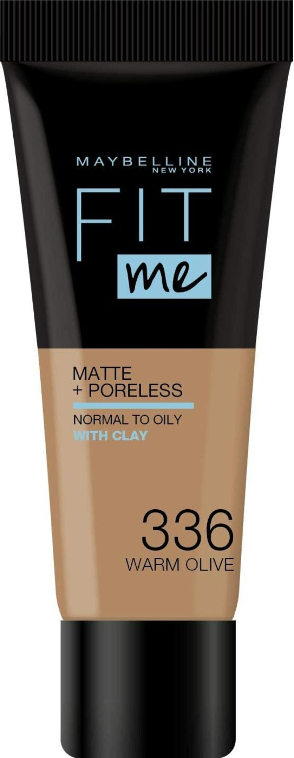 Maybelline, Fit Me Matte + Poreless, Liquid Foundation, 336, Warm Olive, 30 ml - For Women