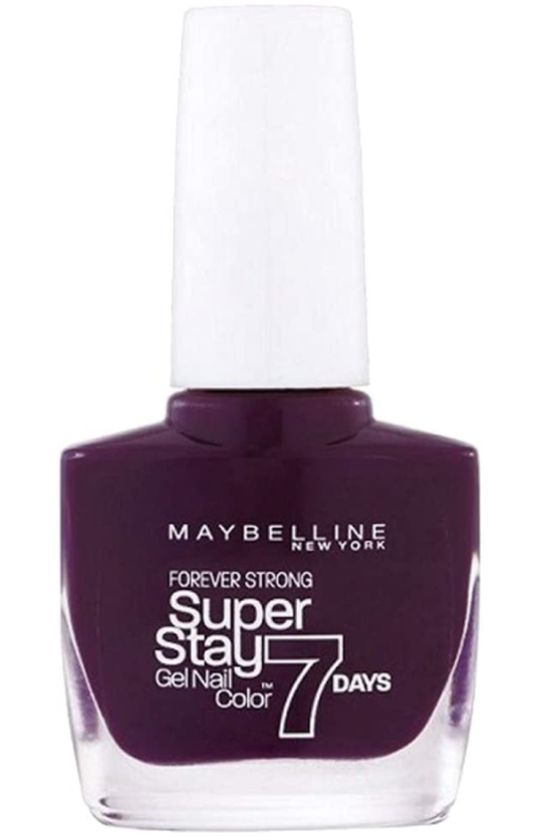 Maybelline, Forever Strong Super Stay 7 Days, Nail Polish, Nr. 05, Extreme Black Current, 10 ml - For Women