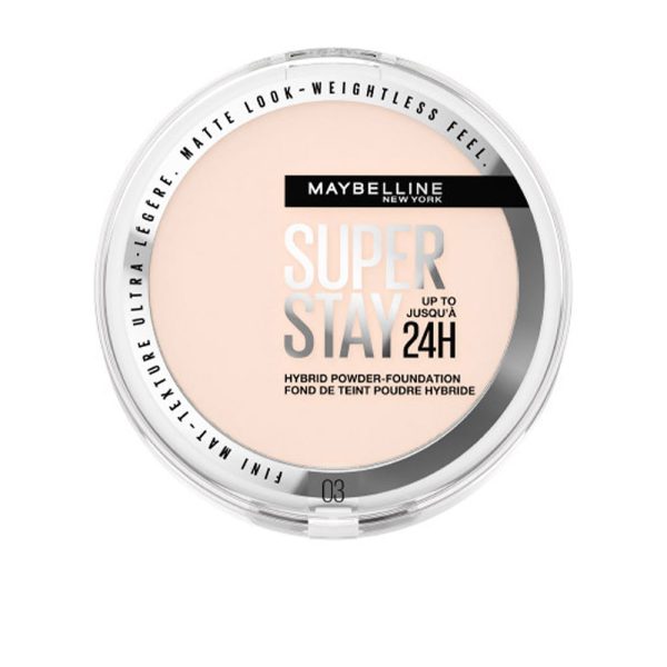 Maybelline, Superstay 24H, Compact Foundation, 03, Transparent, 9 g - For Women