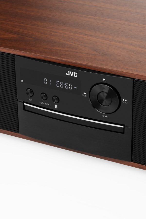 Microsistem audio JVC RD-E761, 16 W, Bluetooth, FM, player CD, USB, conversie CD audio in mp3, intrare AUX, lemn - imagine 4