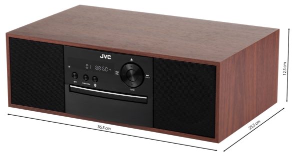 Microsistem audio JVC RD-E761, 16 W, Bluetooth, FM, player CD, USB, conversie CD audio in mp3, intrare AUX, lemn - imagine 12