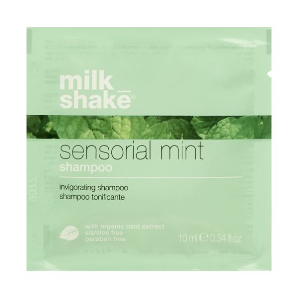 Milk Shake, Sensorial Mint, SLS/SLES-Free, Hair Shampoo, Invigorating, 10 ml - For Women