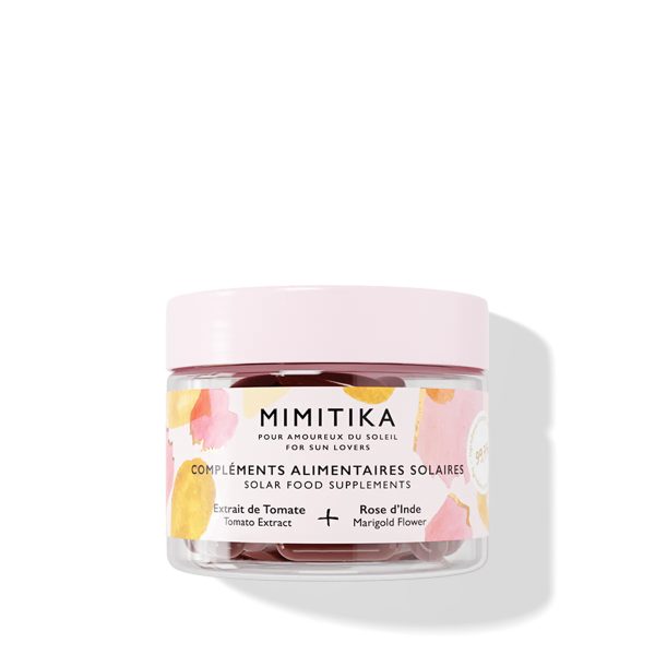 Mimitika, Solar Food, Extrait De Tomate & Rose D'Inde, Sun Protection, Day, Supplements, 25 g - For Women