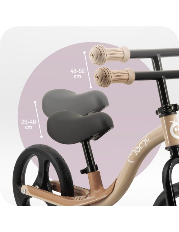 Bicicleta fara pedale cu roti led , Momi Isoka - Beige - imagine 4