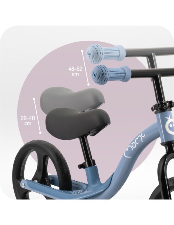 Bicicleta fara pedale cu roti led , Momi Isoka - Blue - imagine 5