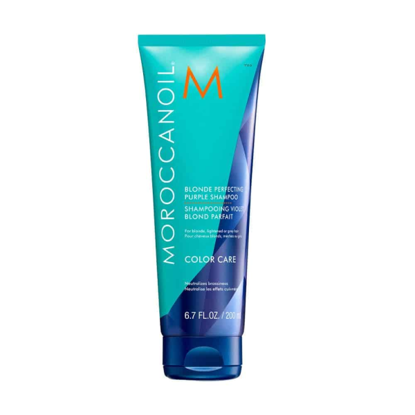 Moroccanoil, Color Care Blonde Perfecting Purple, Paraben-Free, Hair Shampoo, Neutralizes Brassiness, 200 ml - For Women