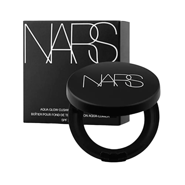 Nars, Aqua Glow Cushion, Empty Powder Foundation Plastic Compact Case, Black - For Women