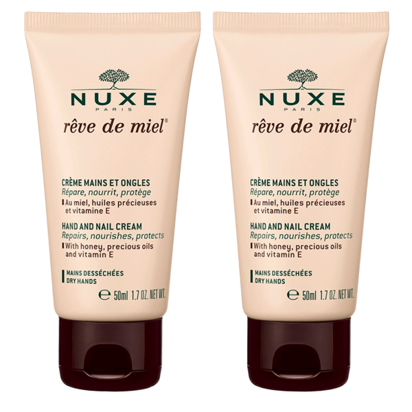 Set Duo, Nuxe, Reve de Miel, Nourishing, Hand & Nail Cream, 2 pcs, 50 ml - For Women