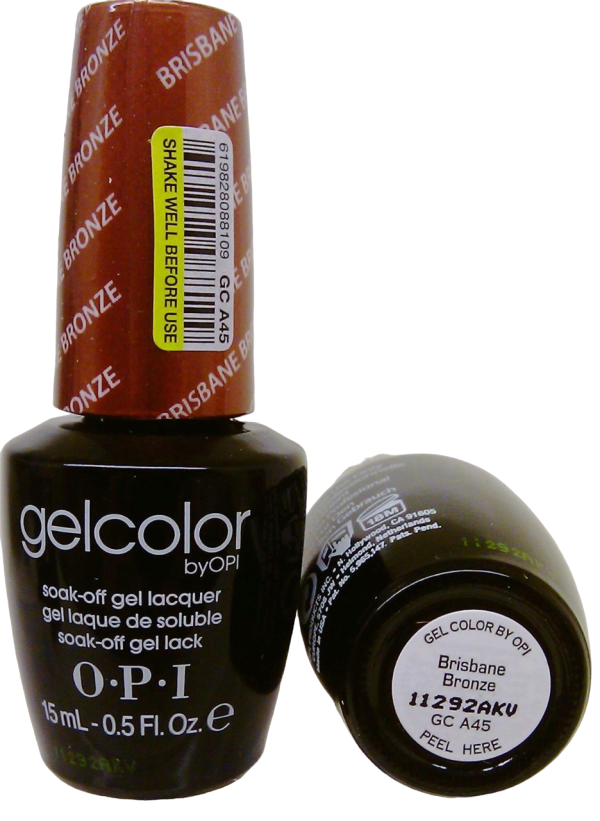 Opi, Gel Color, Semi-Permanent Nail Polish, GC A45, Brisbane Bronze, 15 ml - For Women