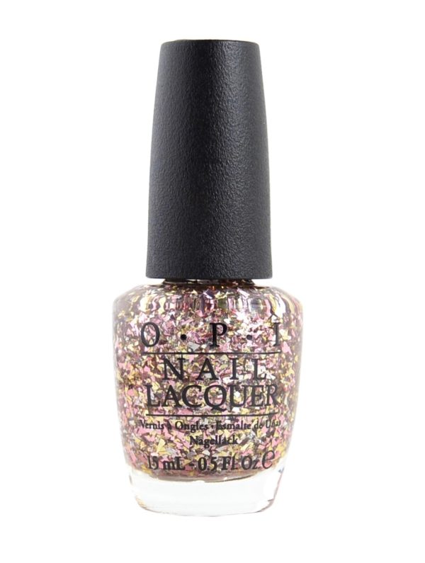 Opi, Nail Lacquer, Nail Polish, NL M80, Gaining Mole-mentum (Rose/Gold Glitter), 15 ml - For Women