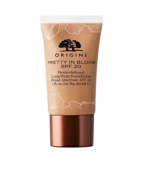 Origins, Pretty In Bloom, Long Wearing, Cream Foundation, 500, Medium Deep Warm, SPF 20, 30 ml - For Women