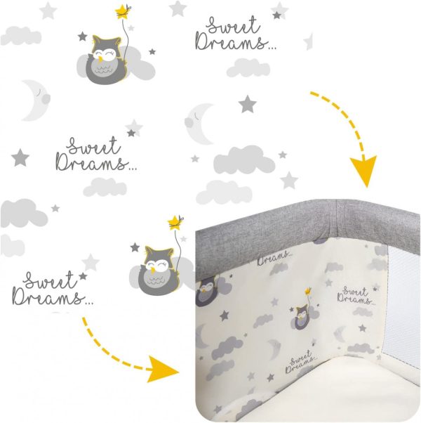 Patut 3 in 1 co-sleeping Skiddou Natt, Normandic Wood, Wood-gri - imagine 4