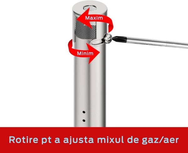 Piesa de schimb - arzator universal Coisien din inox, ajustabil intre 31-45 cm, pentru gratare pe gaz - imagine 6