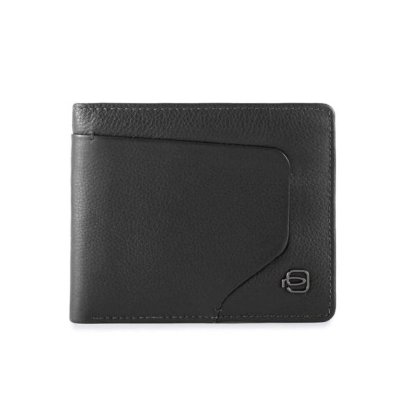 Piquadro, Akron, Leather Wallet, Pu4518Aor/N, Black, For Men - For Men