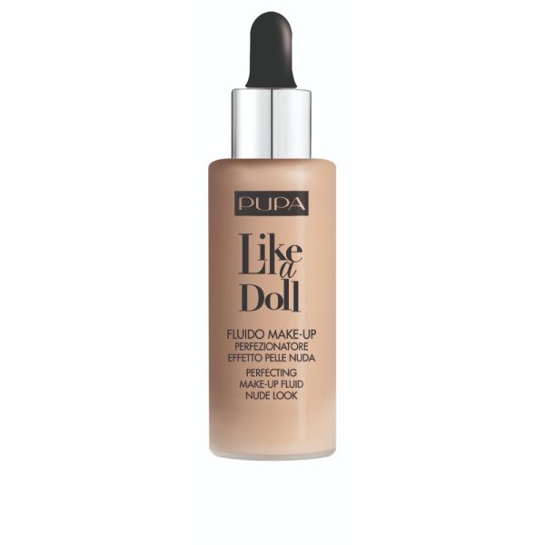 Pupa, Like A Doll, Liquid Foundation, 020, Light Beige, 30 ml - For Women