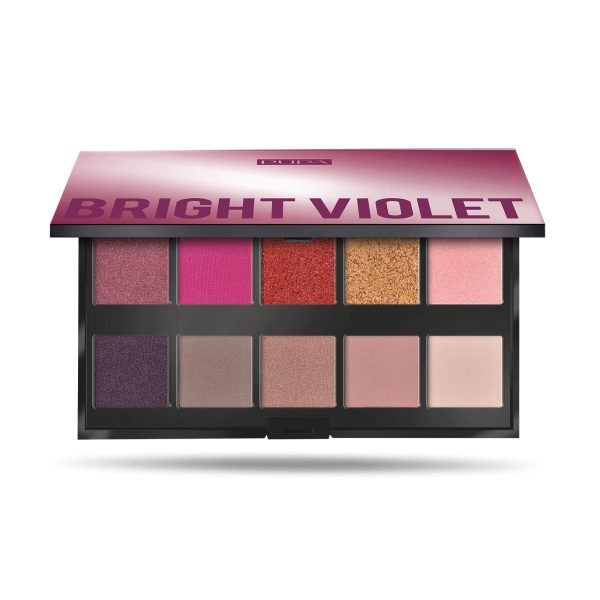 Pupa, Make Up Stories, Eyeshadow Palette, 003, Bright Violet, 10 Shades, 18 g - For Women