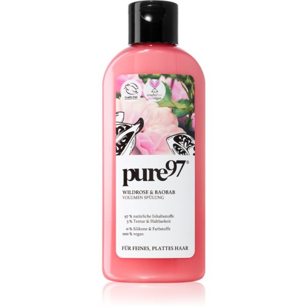 Pure97, Rose & Baobab, Hair Conditioner, For Volume, 200 ml - For Women