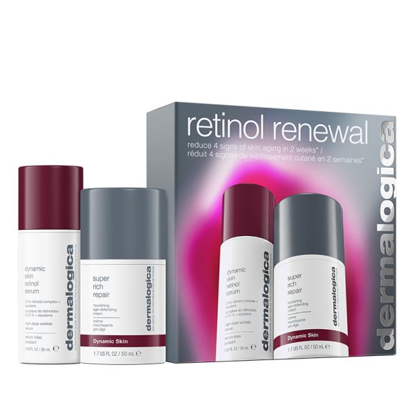 Retinol Renewal Set Dermalogica: Dynamic Skin, Retinol, Anti-Wrinkle, Serum, For Face, 30 ml + Dynamic Skin, Age-Defying, Cream, For Face, 50 ml - For Women