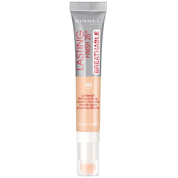 Rimmel London, Lasting Finish, Natural Medium Coverage, Cream Concealer, 100, Fair, 7 ml - For Women