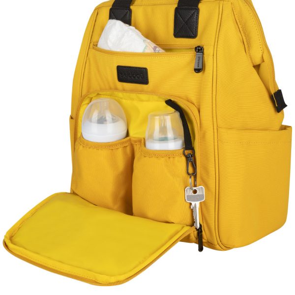 Rucsac multifunctional mamici Skiddou Astrid, Galben - imagine 4