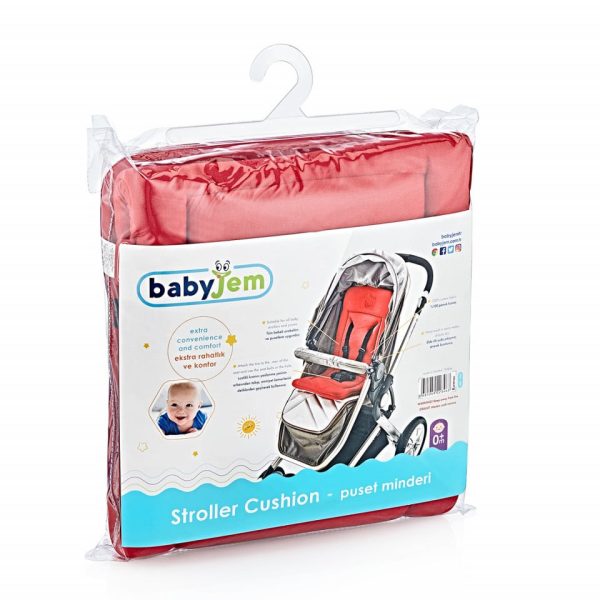 Saltea suplimentara pentru carucior cu spuma Cushion, BabyJem (Culoare: Rosu) - imagine 4