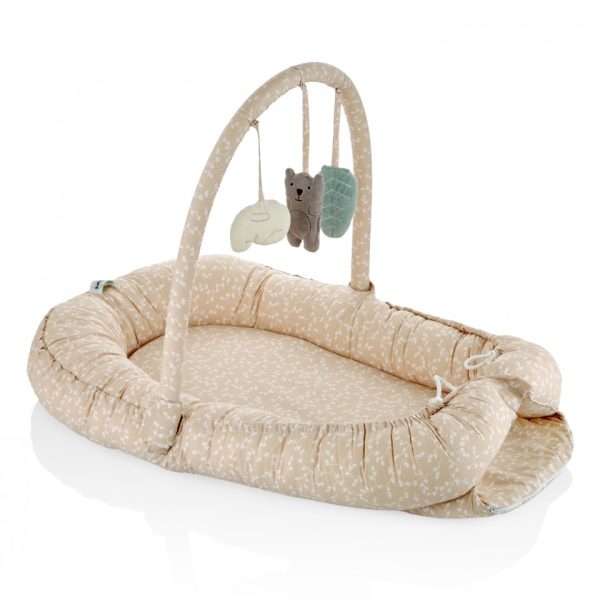 Salteluta BabyNest cu bara jucarii Between parents (Culoare: Somon)