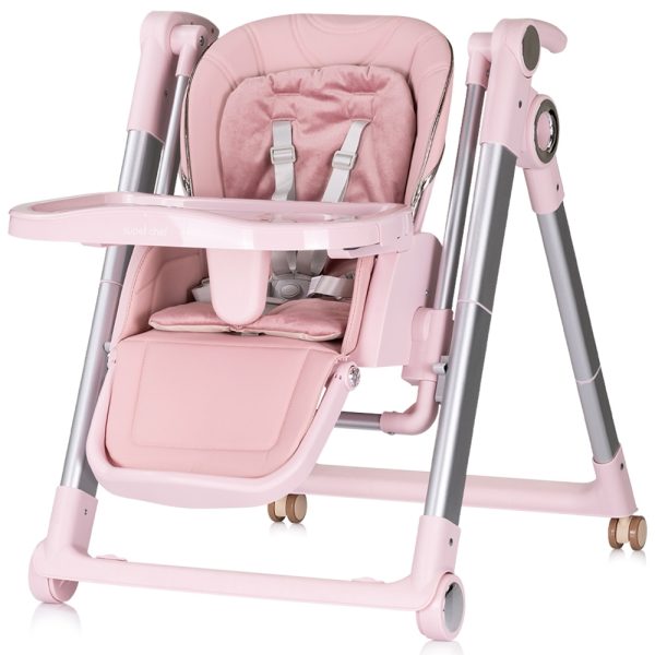 Scaun de masa Chipolino Super Chef 2 in 1 pink marshmallow - imagine 2