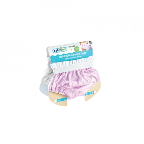 Set 2 chilotei antrenament BabyJem, nr.2 12-14 kg (Culoare: Roz)