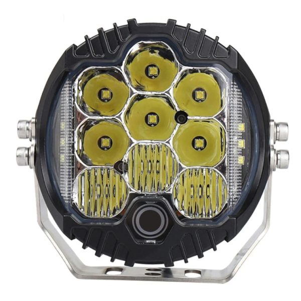 Set 2 Proiectoare LED auto Off-Road 230W, 12V-80V, lumina alb-galbena, BZRSH - imagine 2