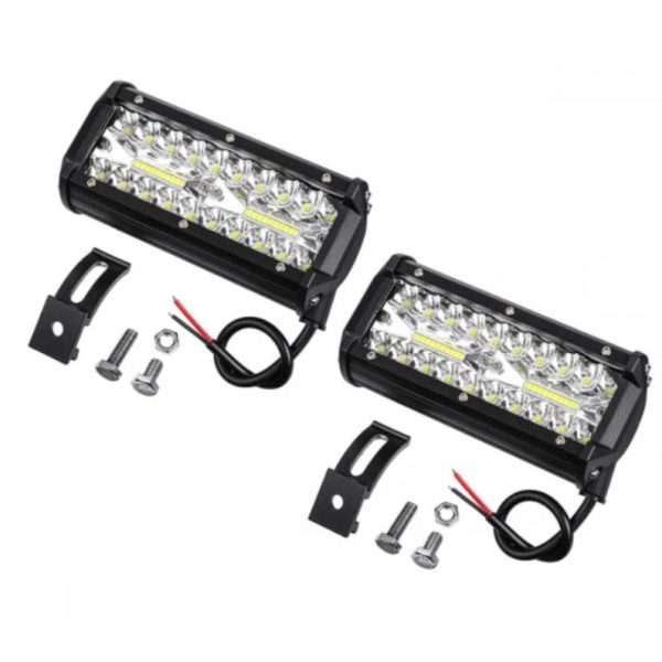 Set 2x Proiectoare LED auto OFF-ROAD 6.5 inch 120W, 12V-24V, 6000K, carcasa aluminiu, 12000Lm, BZRSH - imagine 2