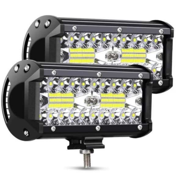 Set 2x Proiectoare LED auto OFF-ROAD 6.5 inch 120W, 12V-24V, 6000K, carcasa aluminiu, 12000Lm, BZRSH