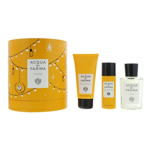 Set Acqua di Parma: Colonia, Eau De Cologne, For Men, 100 ml + Colonia Nomade, Cleansing, Shower Gel, 75 ml + Colonia Nomade, Anti-Sweat, Deodorant Spray, For Men, 50 ml - For Men