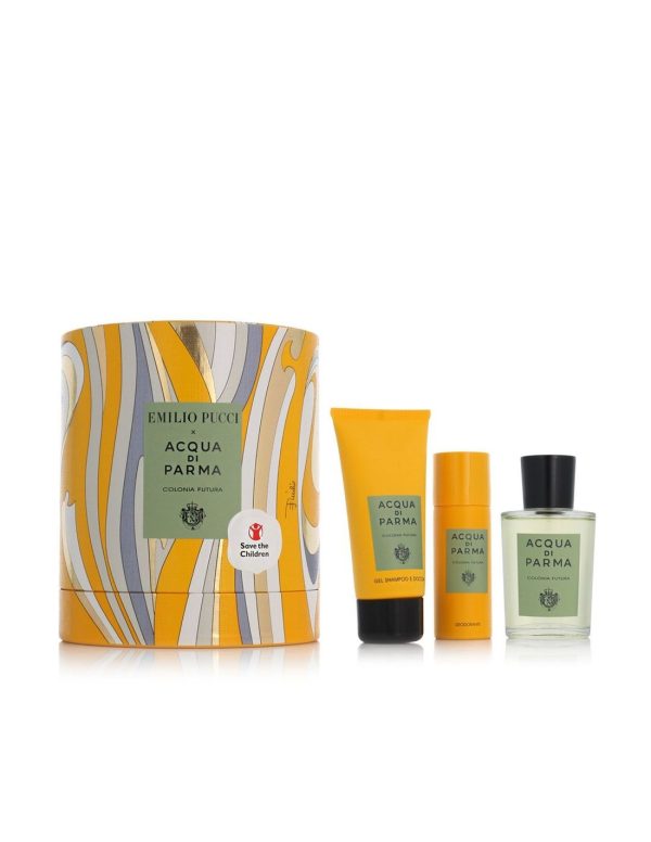 Set Acqua di Parma: Colonia Futura, Eau De Cologne, For Men, 100 ml + Colonia Futura, Shower Gel & Shampoo 2-In-1, 75 ml + Colonia Futura, Anti-Sweat, Deodorant Spray, For Men, 50 ml - For Men