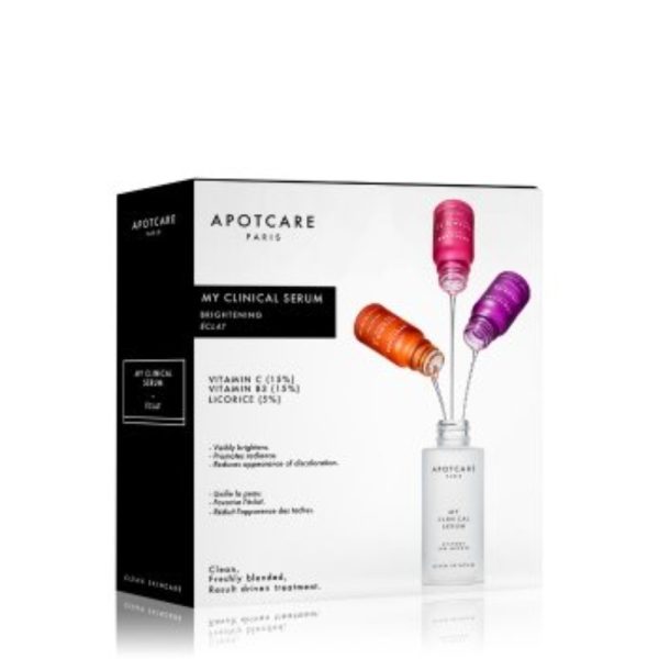 My Clinical Serum Set Apotcare: Vitamin C, Vitamin C, Brightening, Serum, For Face, 10 ml + Vitamin B3, Vitamin B3, Anti-Redness, Serum, For Face, 10 ml + Licorice, Alcohol-Free, Anti Spot, Day & Night, Serum, For Face, 10 ml - For Women