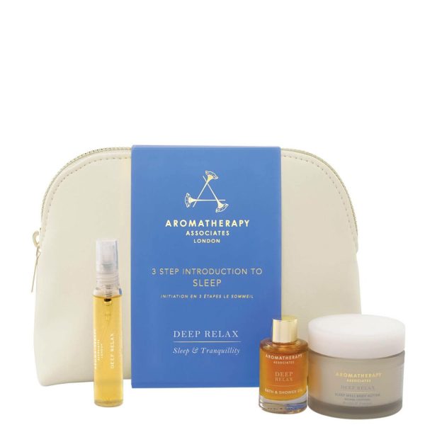 Introduction To Sleep Set Aromatherapy Associates: Deep Relax, Body Butter, 50 ml + Deep Relax, SLS/SLES-Free, Mist Spray, For Body And Bed Linen, 10 ml + Deep Relax, Cleansing and Hydrating, Shower Oil, For All Skin Types, 9 ml - For Women