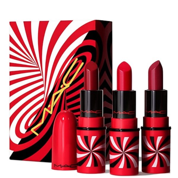 Tiny Tricks Set MAC: Mini, Matte, Cream Lipstick, Awe-Spicious, 1.8 g *Miniature + Mini, Matte, Cream Lipstick, Snappy-Go-Lucky, 1.8 g *Miniature + Mini, Matte, Cream Lipstick, Sleight Of Grand, 1.8 g *Miniature - For Women