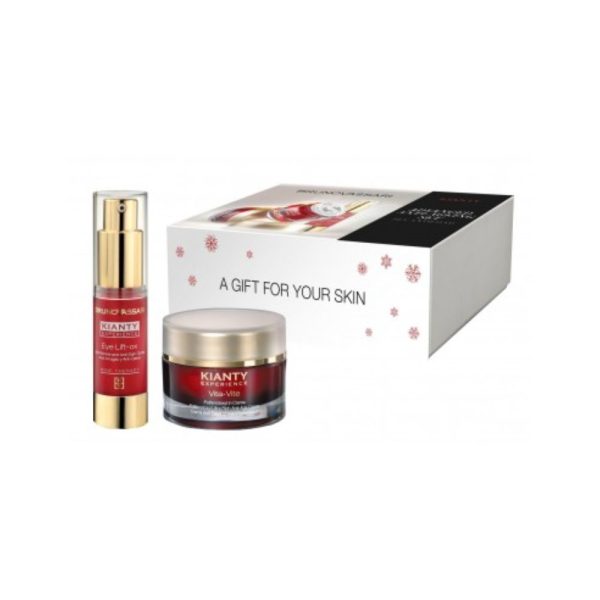 A Gift For Your Skin Set Bruno Vassari: The Basics, Caffeine, Anti-Fatigue, Morning & Evening, Eye Gel, 15 ml + The Basics, Urea, Moisturizing, Day & Night, Body Lotion, 500 ml + The Basics, Nourishing, Day, Cream, For Face, 100 ml - For Women