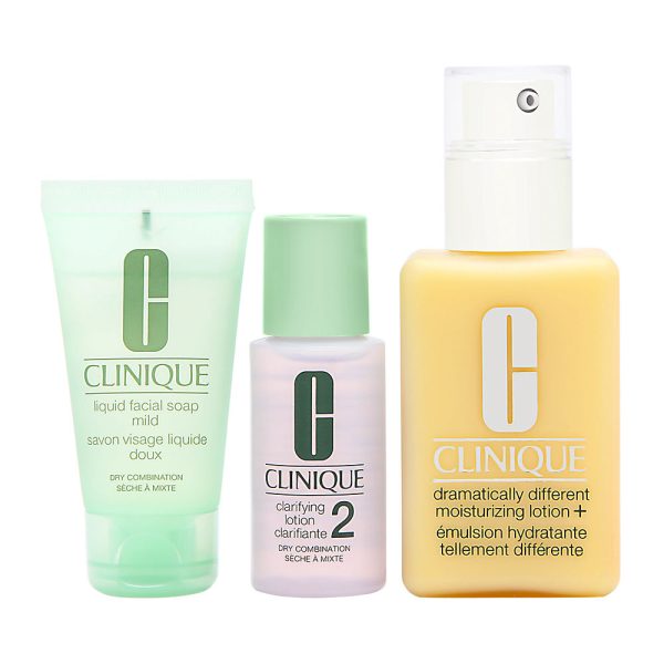 Great Skin Start Here 3 Step Set Clinique: Dramatically Different Lotion+, Fragrance Free, Moisturizing, Day & Night, Lotion, For Face, 125 ml + Clinique, Cleansing, Liquid Soap, For Face, 30 ml + Clarifying 2, Cleansing Lotion, For Face, 30 ml - For Women