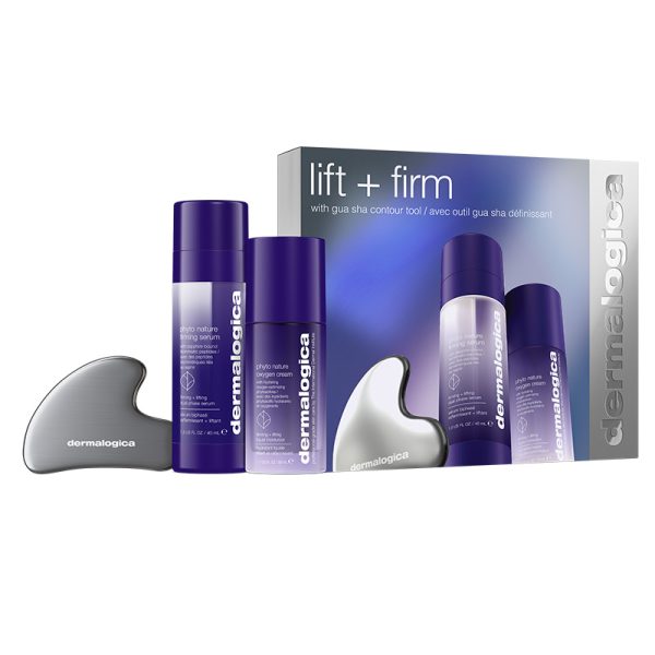 Lift + Firm Set Dermalogica: Phyto Nature, Firming, Serum, For Face, 40 ml + Phyto Nature Oxigen, Firming, Cream, For Face, 50 ml + Gua Sha , Lifting, Face Massage Stone - For Women