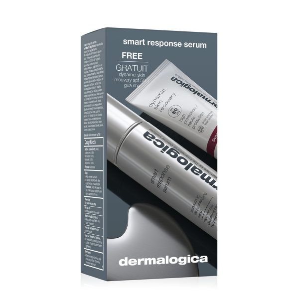 Set Dermalogica: Smart Response, Paraben-Free, Smoothes/Firms & Hydrates, Day, Serum, For Face, 30 ml + Dynamic Skin, Hydrating, Cream, For Face, SPF 50, 7 ml + Gua Sha , Lifting, Face Massage Stone - For Women