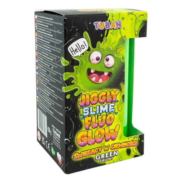 Set DIY experimente JIGGLY SLIME FLUO GLOW , VERDE 430 g - imagine 3