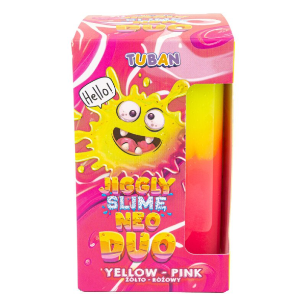 Set DIY experimente JIGGLY SLIME NEO DUO, GALBEN-ROZ - imagine 3