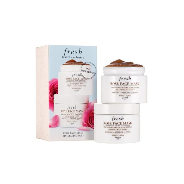 Set Duo, Fresh, Rose, Soothing & Toning, Cream Mask, For Face, 2 pcs, 100 ml - For Women