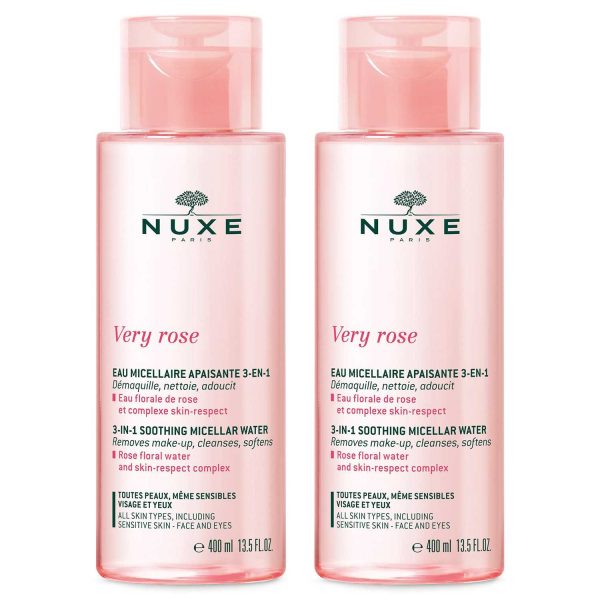 Set Duo, Nuxe, Very Rose, Micellar Water, For Sensitive Skin, 2 pcs, 400 ml - For Women