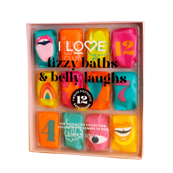 Set, I Love, Fizzy Baths & Belly Laughs, Bath Bomb, 12 pcs, 40 g - For Women