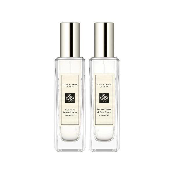 Set Jo Malone: Peony & Blush Suede, Eau De Cologne, For Women, 30 ml + Wood Sage & Sea Salt , Eau De Cologne, Unisex, 30 ml - For Women