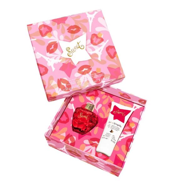 Set Lolita Lempicka: Sweet, Eau De Parfum, For Women, 50 ml + Sweet, Moisturizing, Body Milk, 75 ml - For Women